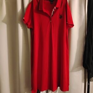 Polo by Ralph Lauren Red Midi Dress